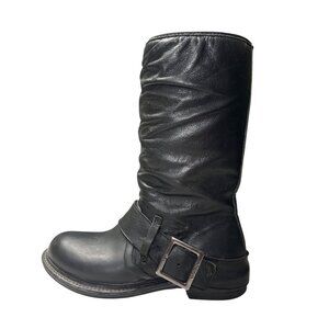 Bogs Hudson Womens Black Leather Waterproof Boots Size 9